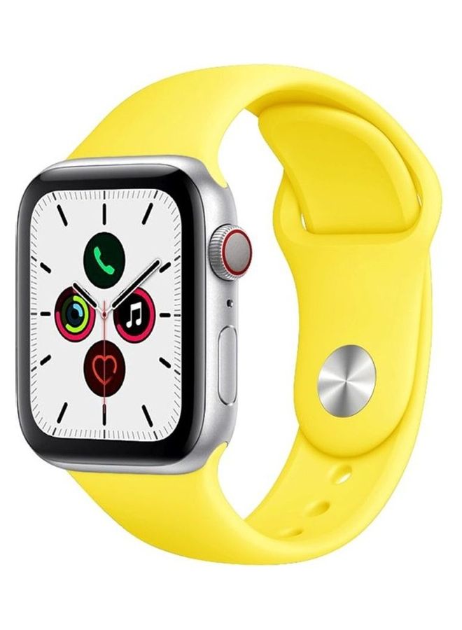 HuHa Replacement Strap Watchband For Apple Watch Series 7 45mm / 6 / SE / 5 / 4 44mm / 3 / 2 / 1 42mm Bright Yellow - Image 1