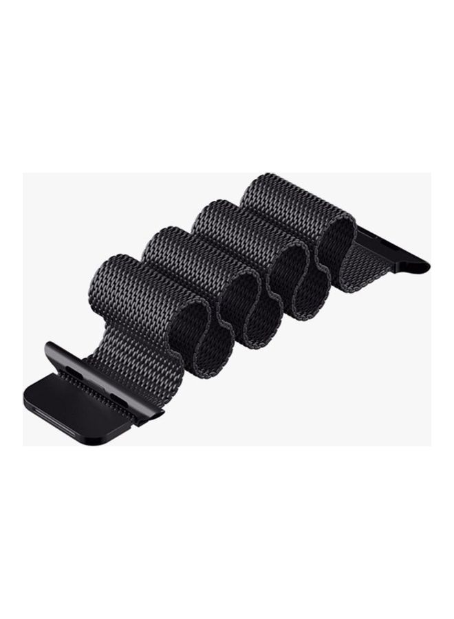 HuHa - Replacement Strap Watchband For Apple Watch Series 7 45mm / 6 / SE / 5 / 4 44mm / 3 / 2 / 1 42mm Space Black - Image 1