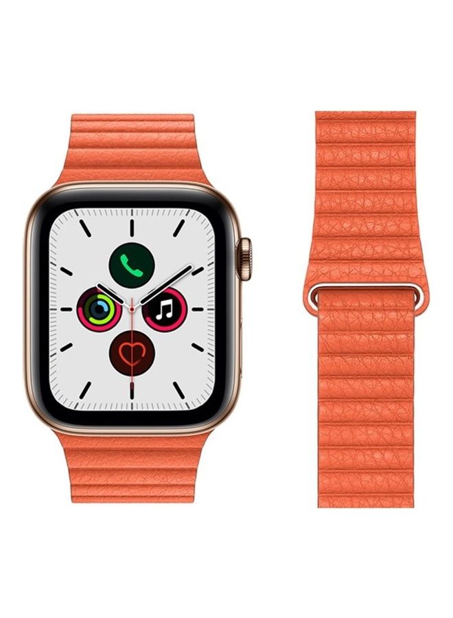 HuHa Replacement Strap Watchband For Apple Watch Series 7 45mm / 6 / SE / 5 / 4 44mm / 3 / 2 / 1 42mm Orange - Image 1