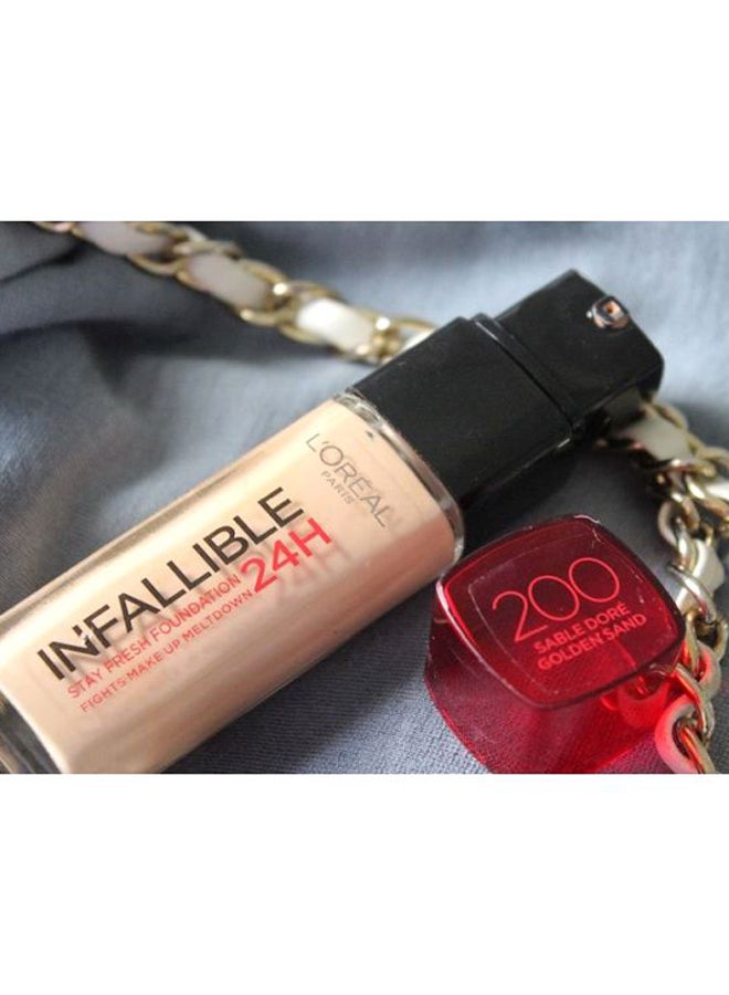 L'OREAL PARIS Infallible 32H Fresh Wear Foundation 200 Nin Natural - Natural Linen - Image 3