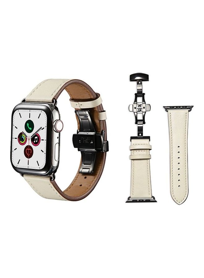 HuHa Replacement Strap Watchband For Apple Watch Series 7 45mm / 6 / SE / 5 / 4 44mm / 3 / 2 / 1 42mm White - Image 1