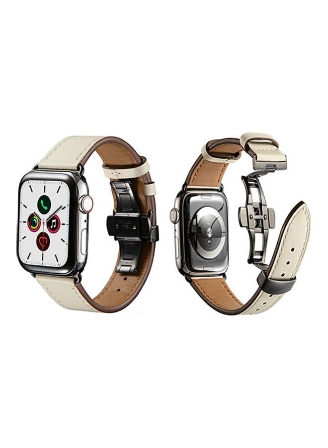 HuHa Replacement Strap Watchband For Apple Watch Series 7 45mm / 6 / SE / 5 / 4 44mm / 3 / 2 / 1 42mm White - Image 2