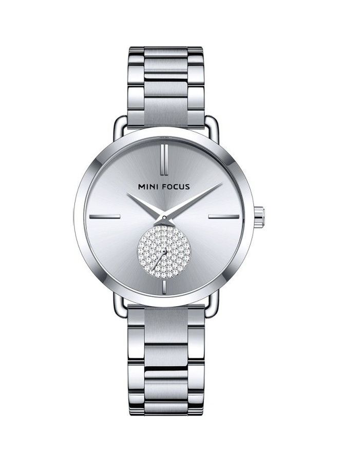 ميني فوكاس ساعة يد بعقارب بسوار من خليط معدني مقاومة للماء طراز MF0222L للنساء - Image 2