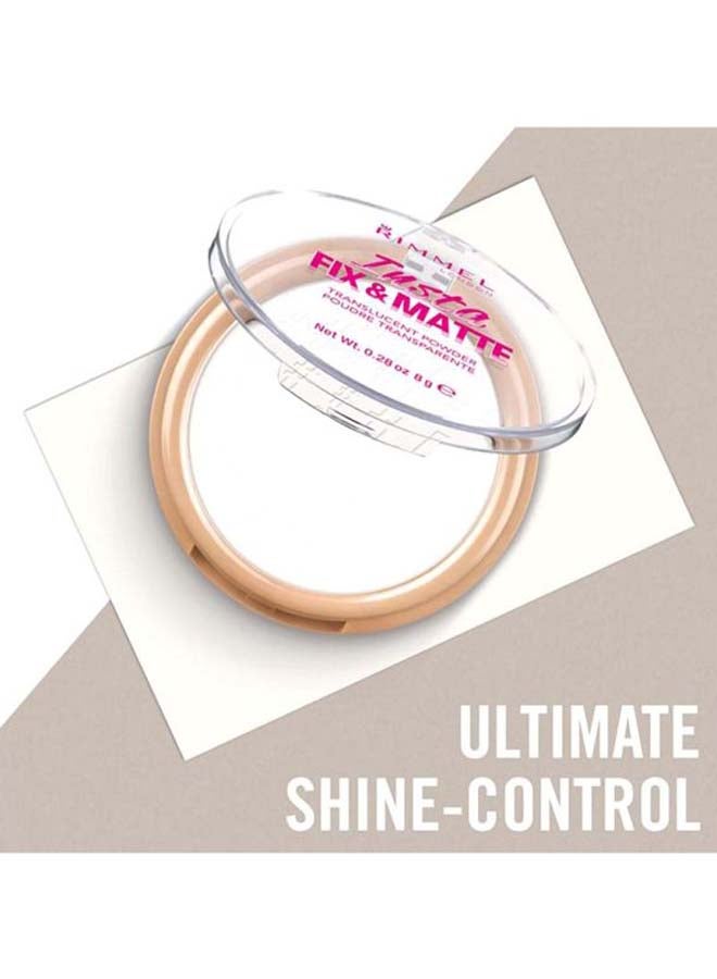 RIMMEL LONDON - Insta Fix & Matte Pressed Powder 8 g Translucent - Image 1