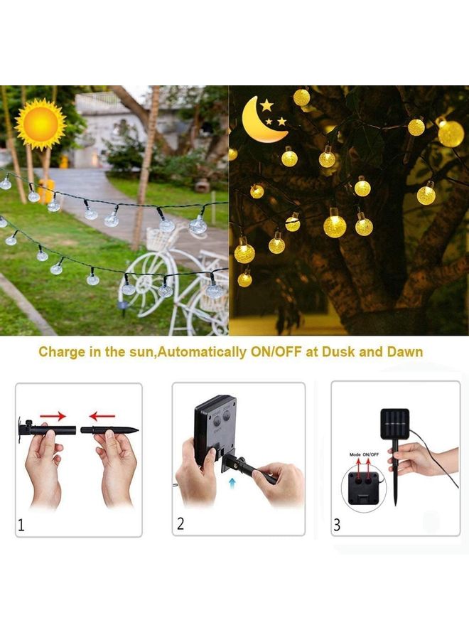 Joyway - Solar Operated 200 LED String Light Yellow - Image 1