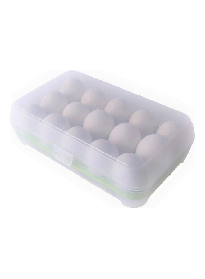 Generic 15 Grid Egg Storage Box Clear/Green 26x17x7cm  - Image 3