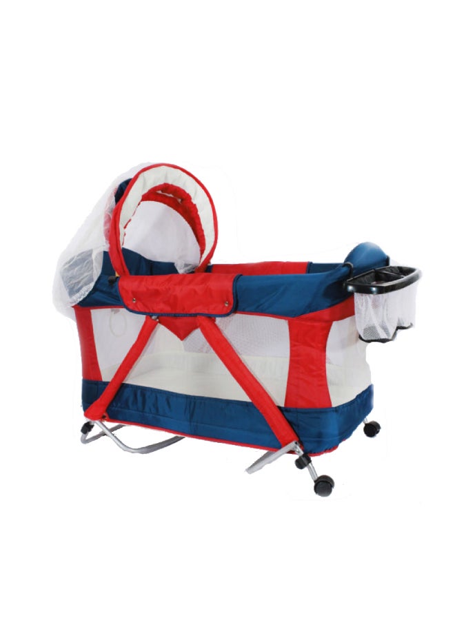Uni baby - Mini Park Crib Red/Dark Blue - Image 1