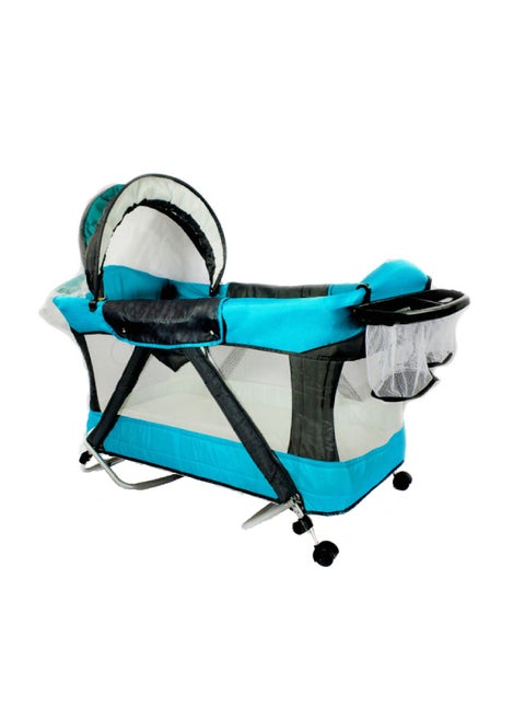 Mini Park Crib Turquoise/ Dark Blue