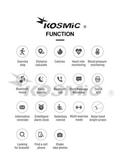 KOSMiC Series 5 Smart Watch With Replaceable Strap - 44mm Black  - Image 2