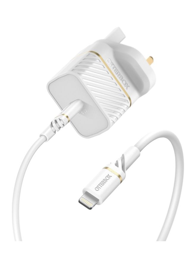 Otterbox Type C Lightning Cable And Wall Charger Bundle White - Image 1