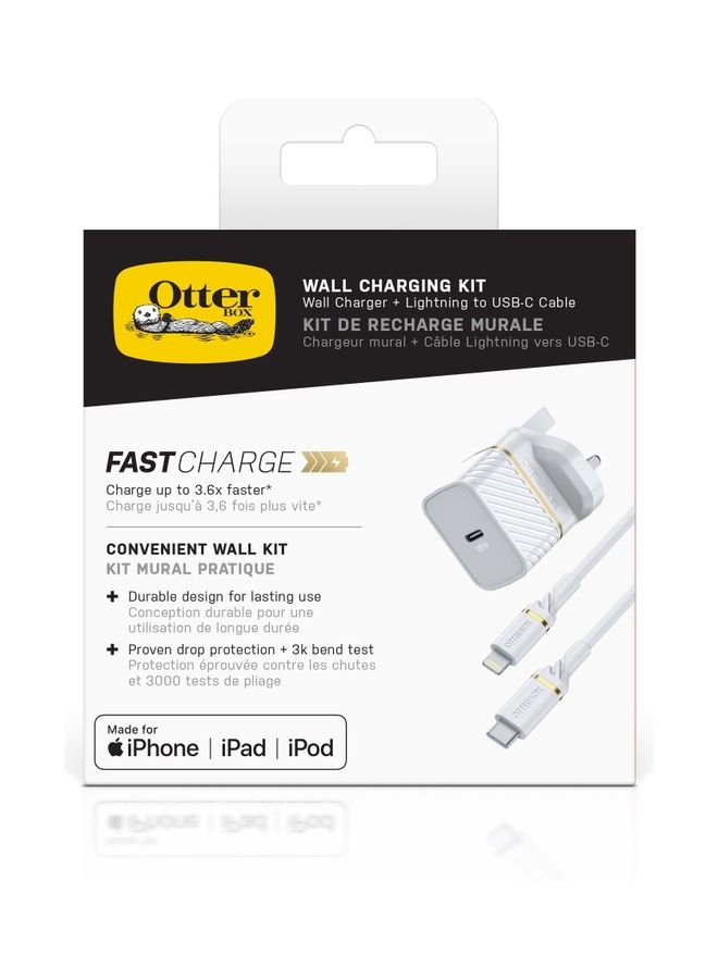 Otterbox Type C Lightning Cable And Wall Charger Bundle White - Image 2