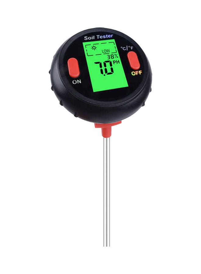 Generic 5-In-1 Digital Soil PH Meter Black/Red/Silver  - Image 3