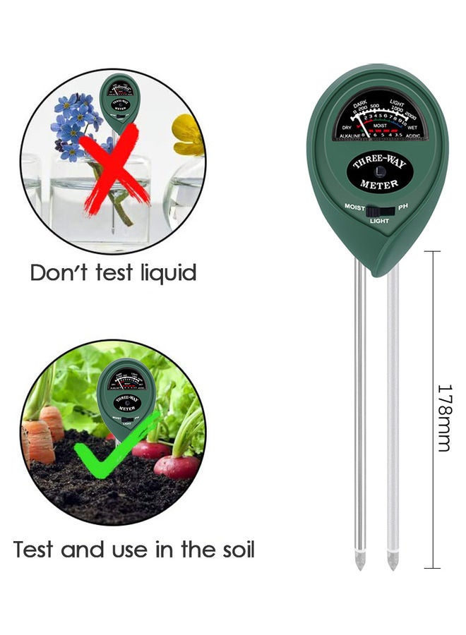 Generic 3-In-1 Digital Soil PH Meter Dark Green/Black/White  - Image 3