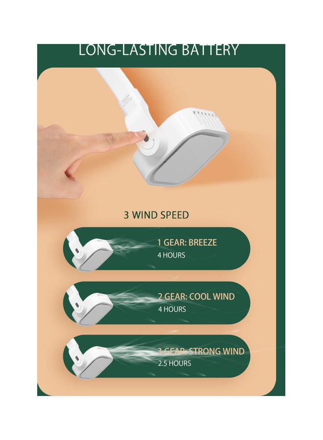 مروحة محمولة تعلق على الرقبة H38830W-2000-su أبيض - Image 3