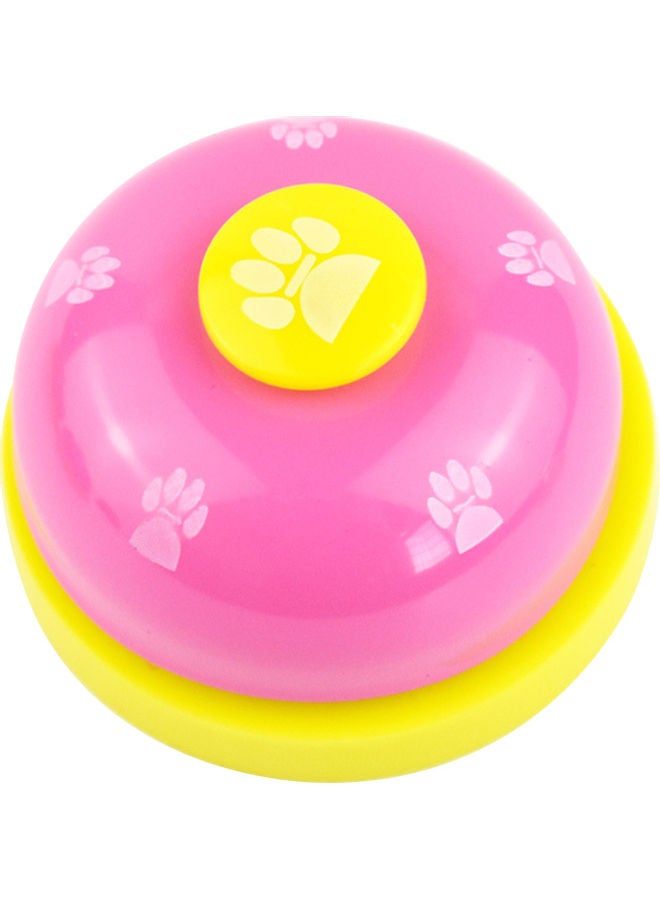 جرس تدريب للحيوانات الأليفة وردي/أصفر