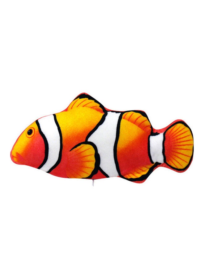 لعبة كهربائية اصطناعية على شكل سمكة تتخبط برتقالي/أبيض/أسود