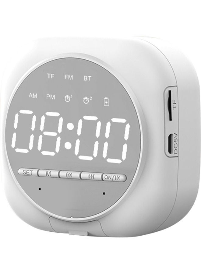 Bluetooth Speaker Alarm Clock White - Image 2