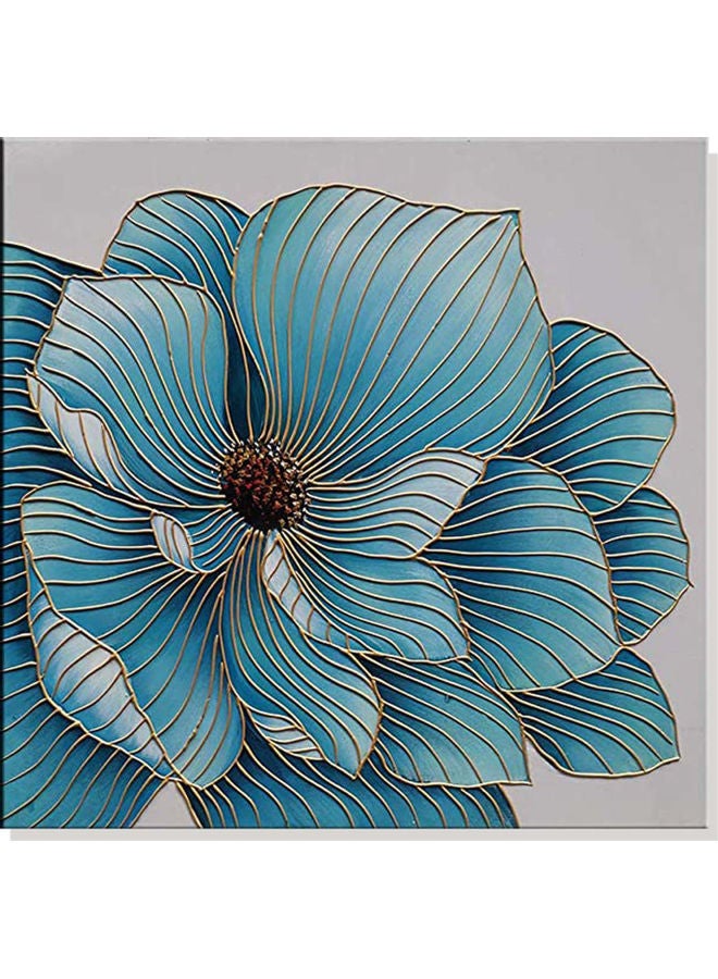 Flower Wall Decor Blue/Grey/Black 19.7x19.7x0.1ininch  - Image 1