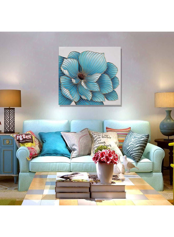 Flower Wall Decor Blue/Grey/Black 19.7x19.7x0.1ininch  - Image 2