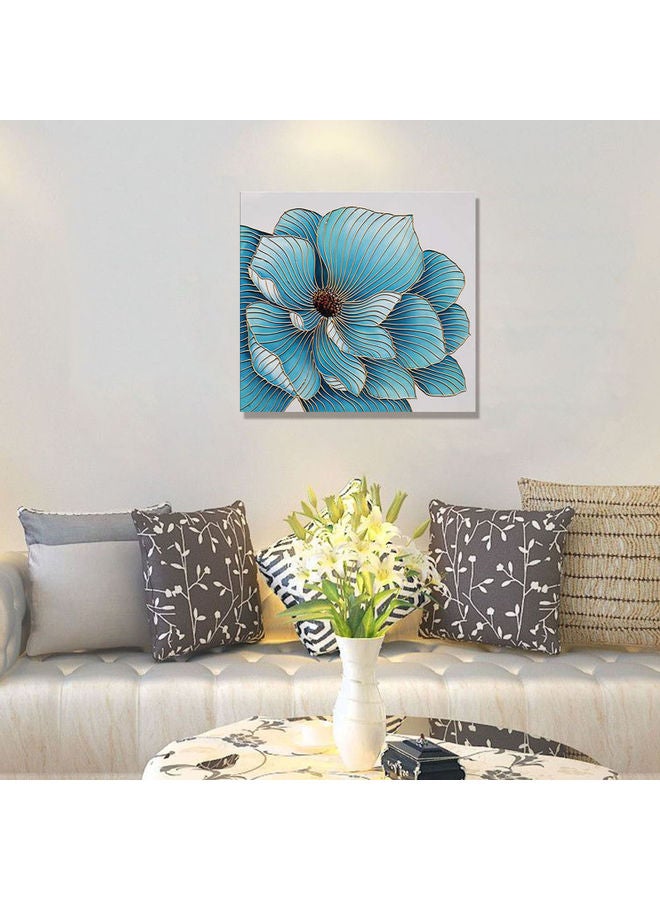 Flower Wall Decor Blue/Grey/Black 19.7x19.7x0.1ininch  - Image 4