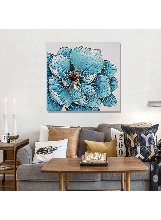 Flower Wall Decor Blue/Grey/Black 19.7x19.7x0.1ininch  - Image 5