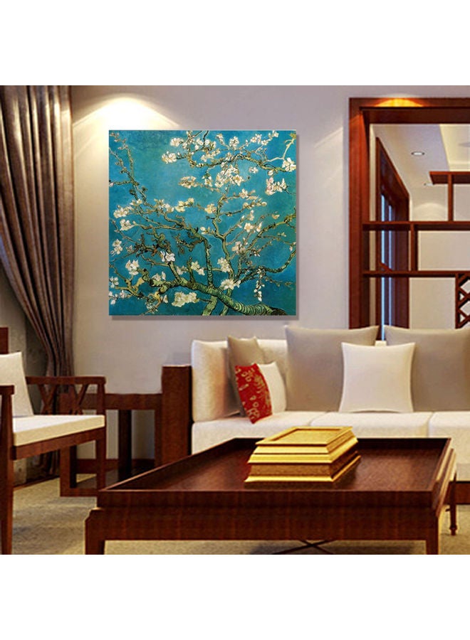 Almond Blossom Wall Decor Blue/White/Green 19.7x19.7x0.1ininch  - Image 5