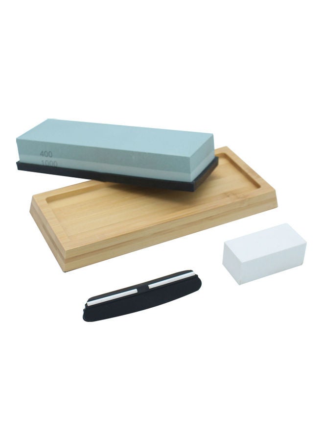 4-Piece 400/1000 Grit Green Silicon Carbide Double-Sided Whetstone Kit Multicolour - Image 2