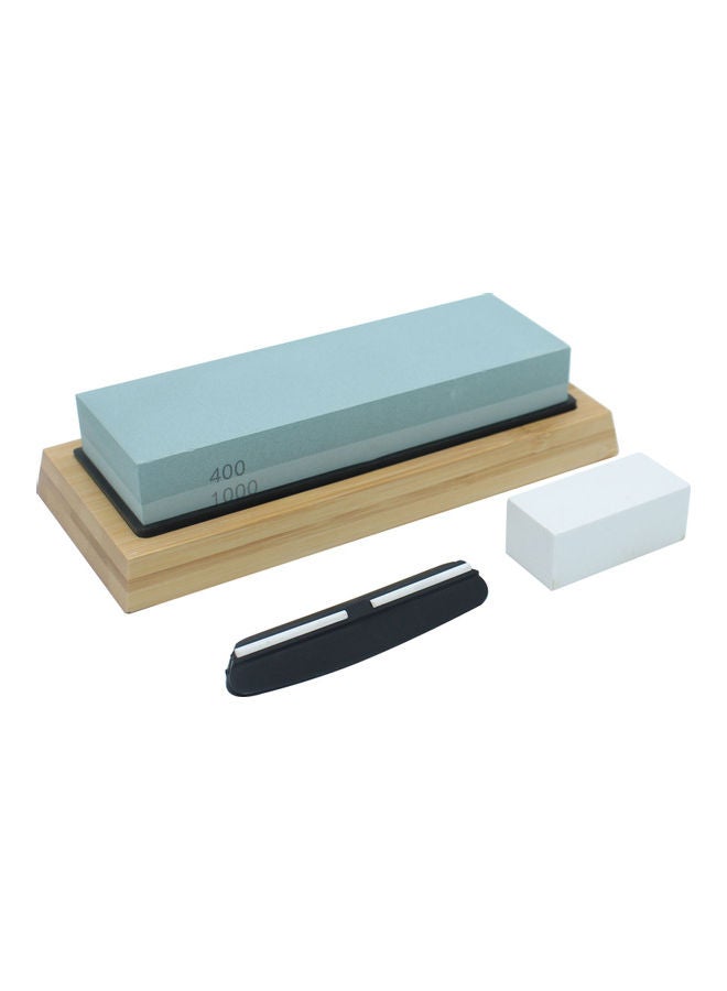 4-Piece 400/1000 Grit Green Silicon Carbide Double-Sided Whetstone Kit Multicolour - Image 1