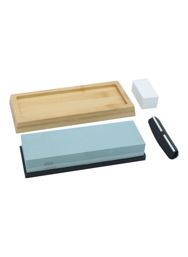 4-Piece 400/1000 Grit Green Silicon Carbide Double-Sided Whetstone Kit Multicolour - Image 3