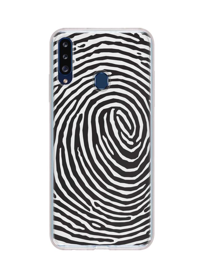 Stylizedd Finger Prints Full Print Flexible Case Cover For Samsung Galaxy A20S Black/White