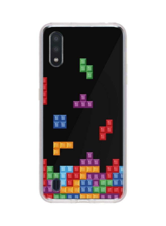 ستايلايزد غطاء حماية مرن بطبعة كاملة للعبة "Tetris" لهاتف سامسونج جالاكسي A01 متعدد الألوان  - Image 1