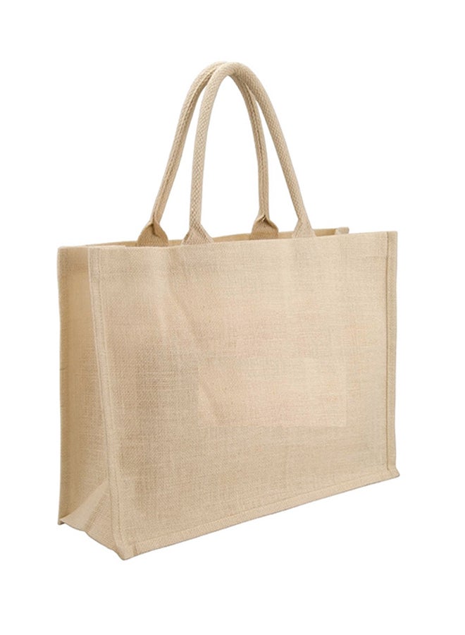 Eco-neutral Reusable Tote Bag Beige - Image 1