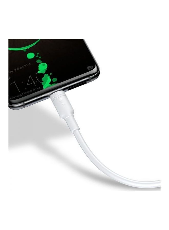 Baseus - Cable Type C Fast Charger For Samsung Galaxy Tab S7 With Powerful Output 3A Fast Charging White - Image 1