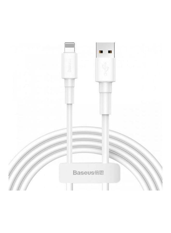 Baseus - Lightning Cable For Apple iPhone 11 Pro MAX With Powerful Output 2.4A Fast Charging iOS White - Image 1