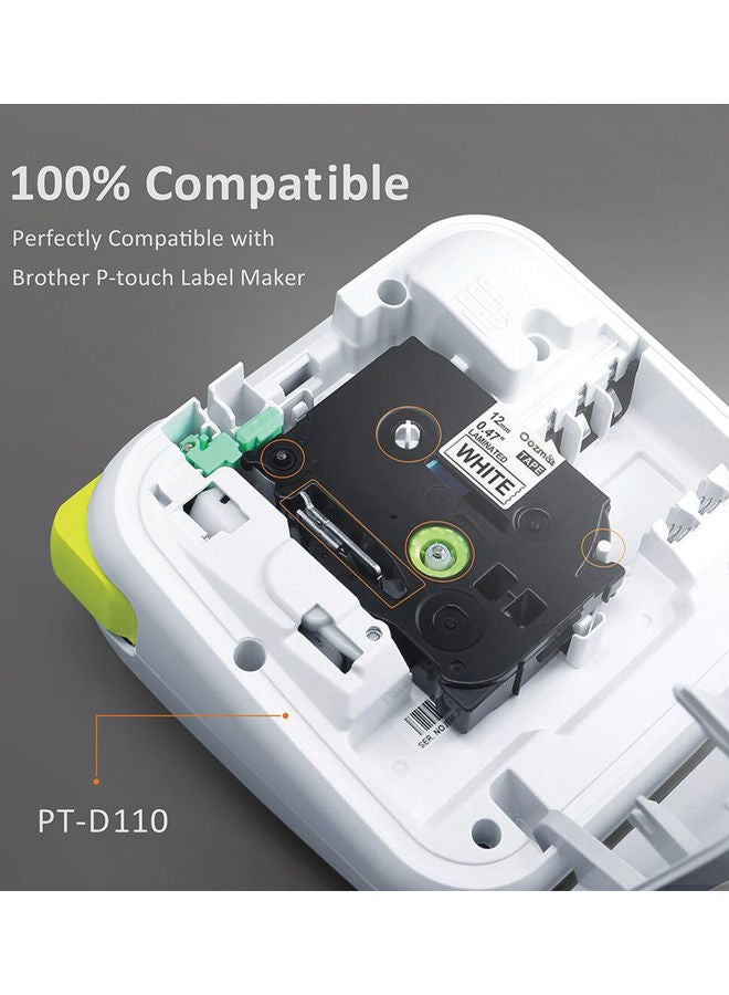 brother Tze-721  Label Tape Black/Green - Image 4