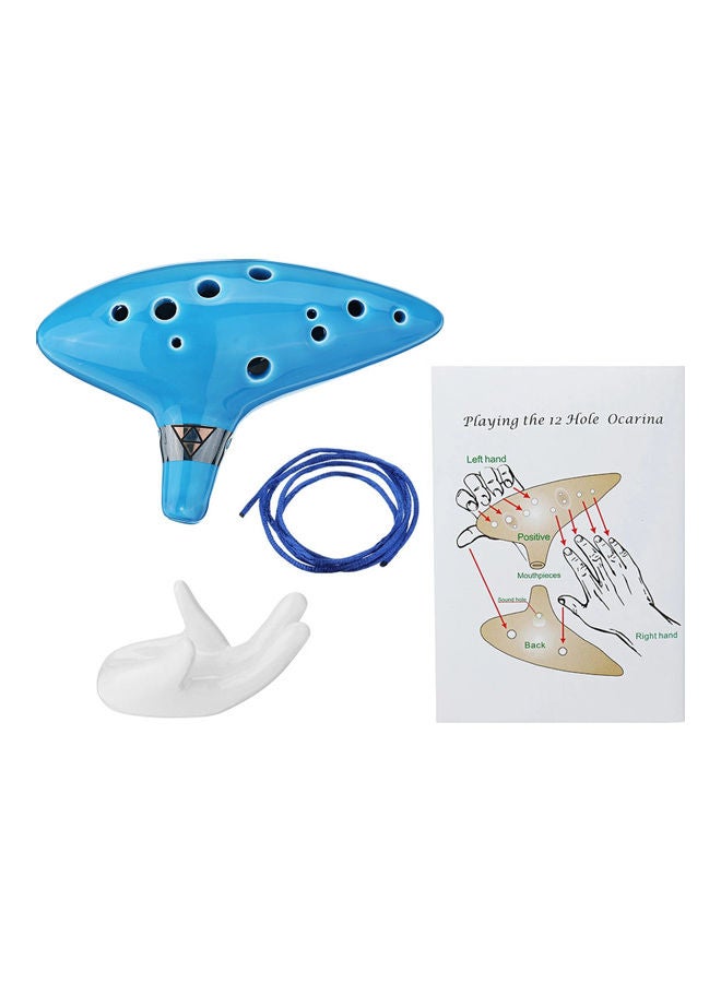 Generic 12 Holes Alto C Zelda Ocarina with Musicbook Lanyard Display Stand - Image 3