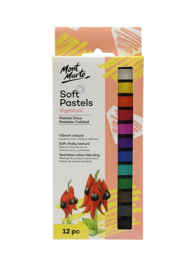 مونت مارتي طقم ألوان باستيل ناعمة من 12 قطعة متعدد الألوان - Image 1