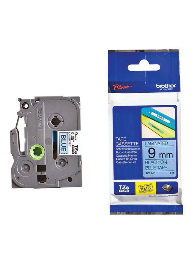 بروذر شريط ملصقات لطابعات PTOH طراز TZE-521 الأسود / الأزرق  - Image 1