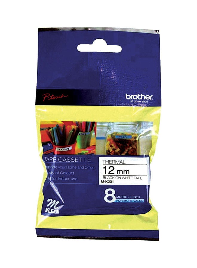 بروذر شريط أسود على شريط أبيض طراز M-K231 M أسود/أبيض - Image 1