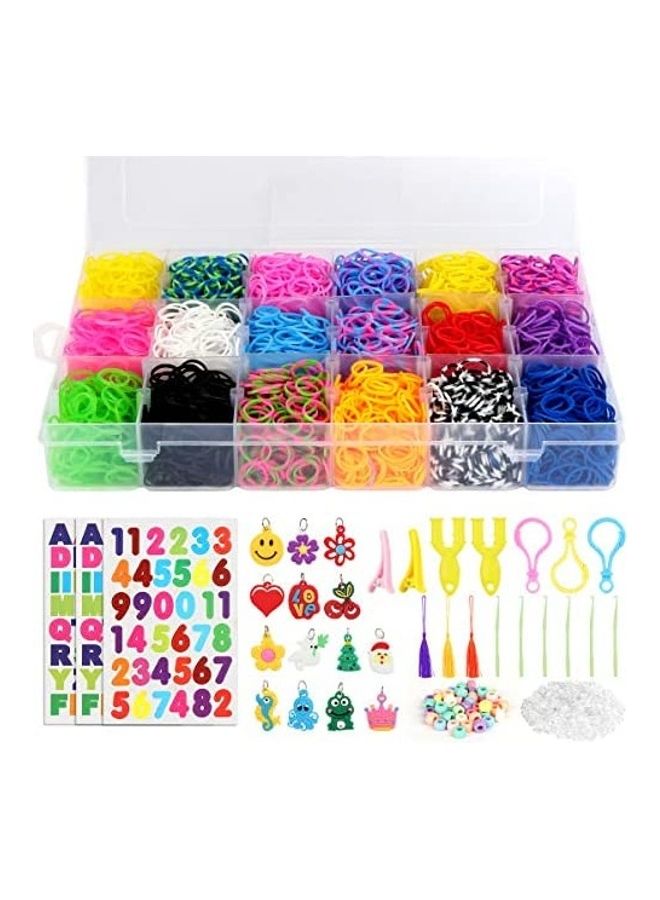 7170 Plus Rainbow Rubber Bands Kit for Bracelets Making 