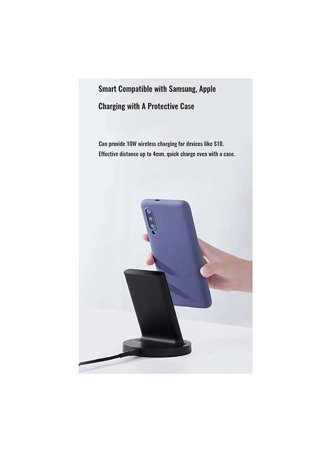 Xiaomi - Vertical Wireless Charger Flash Charging Stand Holder Black - Image 1