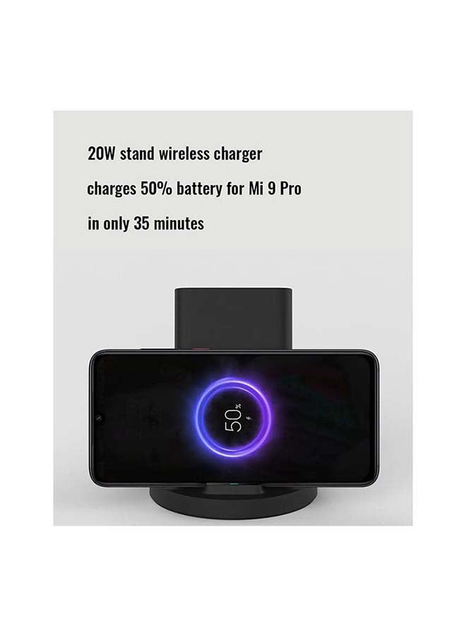 Xiaomi - Vertical Wireless Charger Flash Charging Stand Holder Black - Image 1