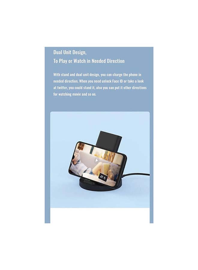 Xiaomi - Vertical Wireless Charger Flash Charging Stand Holder Black - Image 1