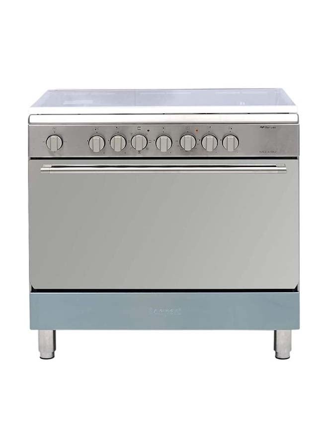 Bompani 5 Burner Gas Cooker 90 x 60 cm, Full safety, 1 year warranty ‎DIVA90GG5TCIXFAN Silver - Image 1