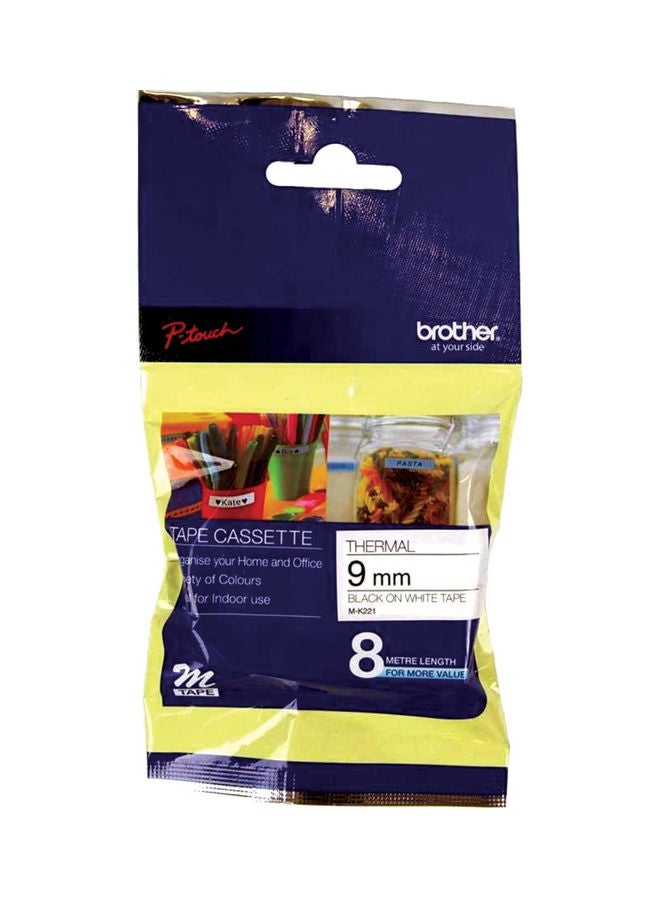 brother M-K221 M Series Tape Black/White - Image 1