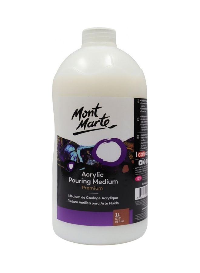 مونت مارتي سائل فاخر بقوام متوسط للاستخدام عند الرسم بالأكريليك أبيض - Image 1