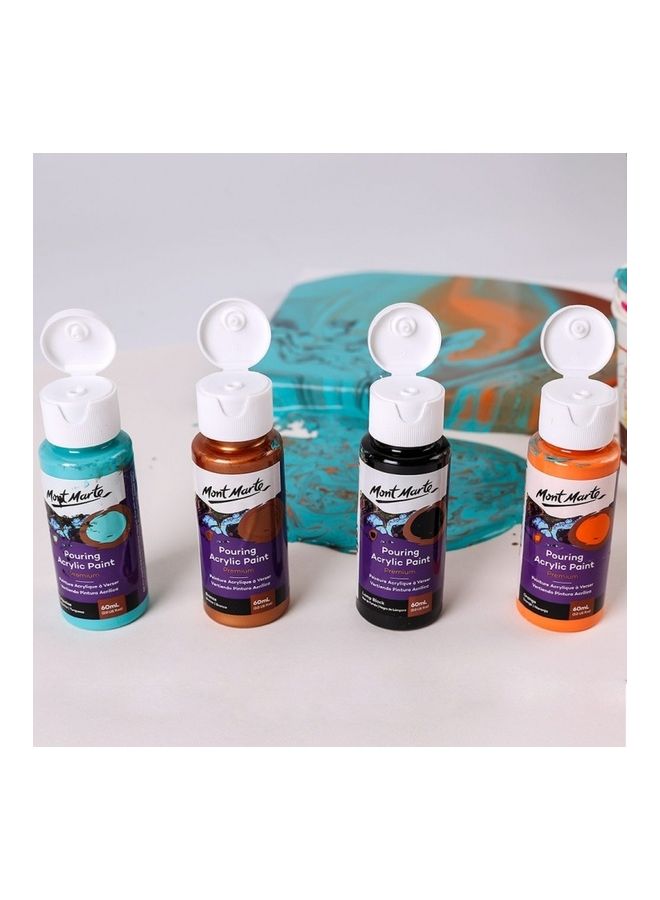 Mont Marte Premium Pouring Acrylic Paint Set Of 4 Multicolour - Image 4