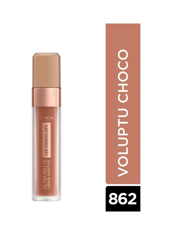 L'OREAL PARIS - Ultra Matte Liquid Lipstick Les Chocolats 862 Voloptu Choco - Image 1