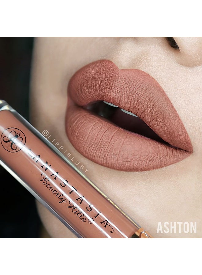 ANASTASIA BEVERLY HILLS Ultra-Saturated Liquid Lipstick Ashton(Midtone Yellow Brown)  - Image 4
