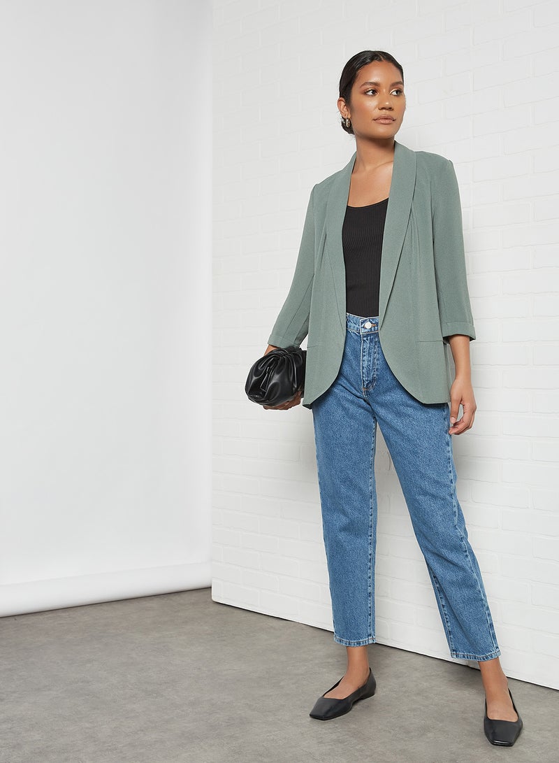 VERO MODA High Waist Loose Jeans Medium Blue Denim  - Image 3